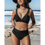 Claire | Solid High-Waisted Swimsuit