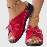 Darcy - Chic Slip-On Sandals with Ribbon