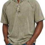 Jules - Vintage Button-Up T-Shirt for Men