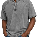 Nicolas - Vintage Button T-Shirt for Men