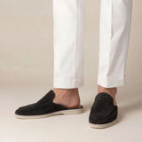 Black Suede Yacht Mule