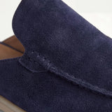 Navy Suede Yacht Mule