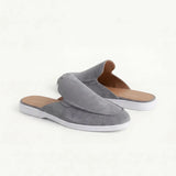 Grey Suede Yacht Mule