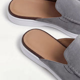 Grey Suede Yacht Mule