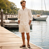 The Algrave Linen Set – Summer Co-Ord for Men