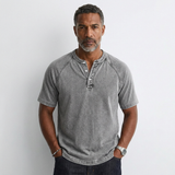 Nicolas - Vintage Button T-Shirt for Men