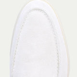 Classic Suede Loafer Pearl White
