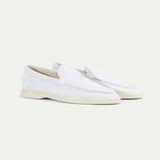 Classic Suede Loafer Pearl White