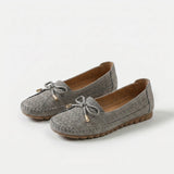 Sabine – Soft Comfort Loafers with Delicate Bow